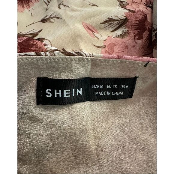 New! Shein Surplice Floral High/Low Hem Surplice Maxi Dress Sz M - Picture 6 of 7